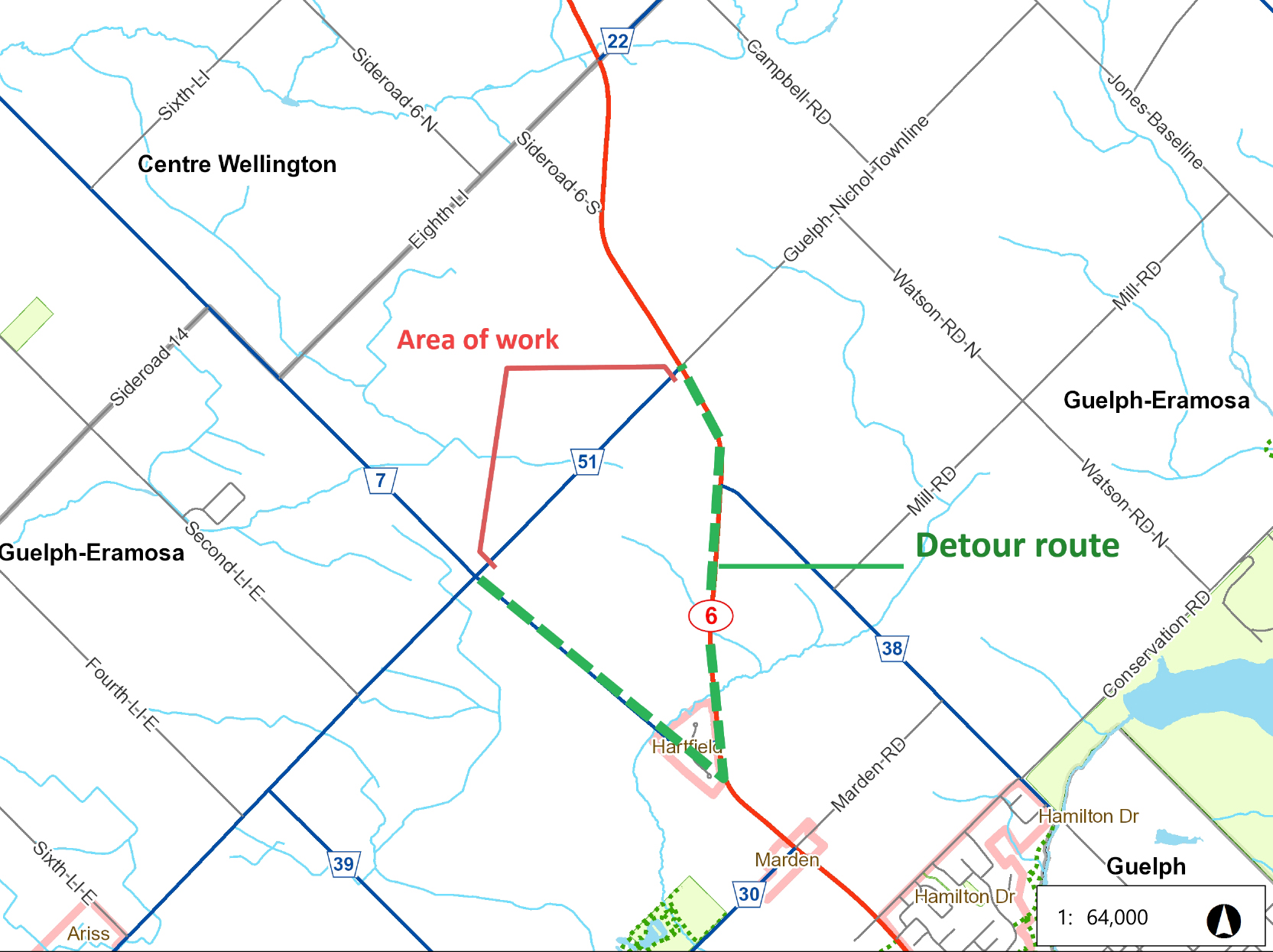 Portion of Wellington Road 51 to be closed until late September