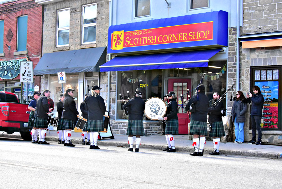 Mad about plaid on Tartan Day in Fergus