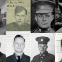 These men are among those who lived in Wellington County and died while serving in Canada's military. Top row, from left, Harry Saunders from Erin, Harold Downey from Drayton, John Aikens from Puslinch and Jack Stafford from Elora. Bottom row, from lef, Aubrey Woodham from Moorefield, Wes Harris from Rockwood, Vincent Hanson from Kenilworth and Thomas Bracey from Mount Forest.